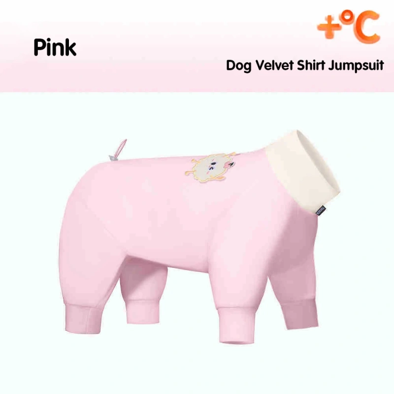 Dog Clothes Velvet Jumpsuit for Small Medium Dogs Warm Spring/Autumn Dog Overalls Undershirt Adjustable Back Soft Pet Outfit