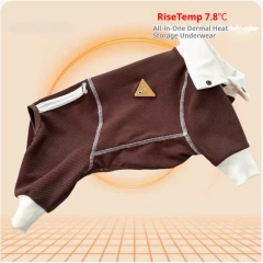Cozy Dog Fleece Pajamas Snuggle Four-Legged Bodysuit with Belly Coverage Warm Puppy Clothes Thermal Dog Jumpsuit for Small Dogs