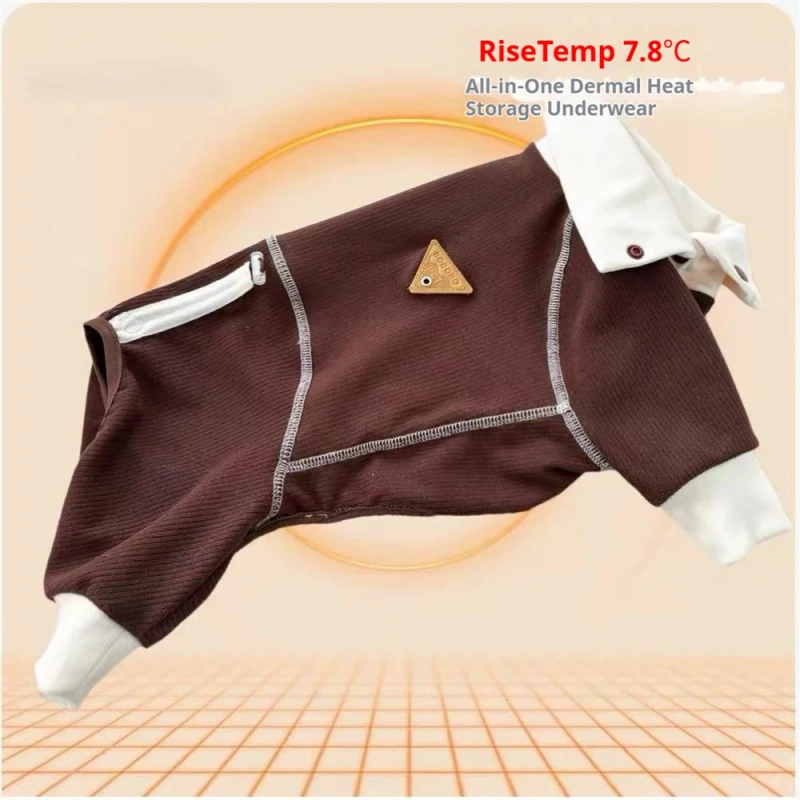 Cozy Dog Fleece Pajamas Snuggle Four-Legged Bodysuit with Belly Coverage Warm Puppy Clothes Thermal Dog Jumpsuit for Small Dogs