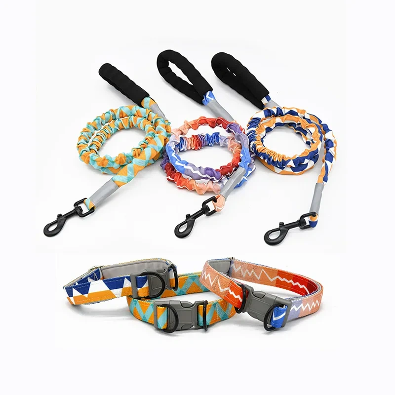 Anti slip large dog collar, retractable pet leash, explosion-proof, unbreakable dog chain, medium-sized dog