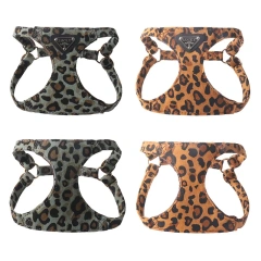 Leopard Print Dog Harness Leash Set - Adjustable Comfortable Pet Harness Vest for Small Dogs Pet Supplies