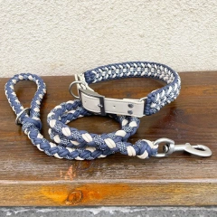 Wholesale Customized Personalized Dog Leash Hand-Woven Cotton Pet Collar Luxury Cartoon Simple Lovely Styles Featuring Ribbon
