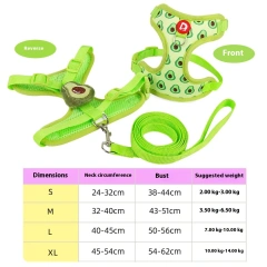 Comfortable Vest Style Dog Harness for Small Breeds - No-Pull Breathable Pet Harness with Leash Adjustable for Bichon Dogs