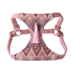 Bohemian Fringe Pet Harness Vest & Leash Set - New Stylish Dog Harness with Tribal Pattern for Small Dogs