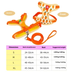 Comfortable Vest Style Dog Harness for Small Breeds - No-Pull Breathable Pet Harness with Leash Adjustable for Bichon Dogs