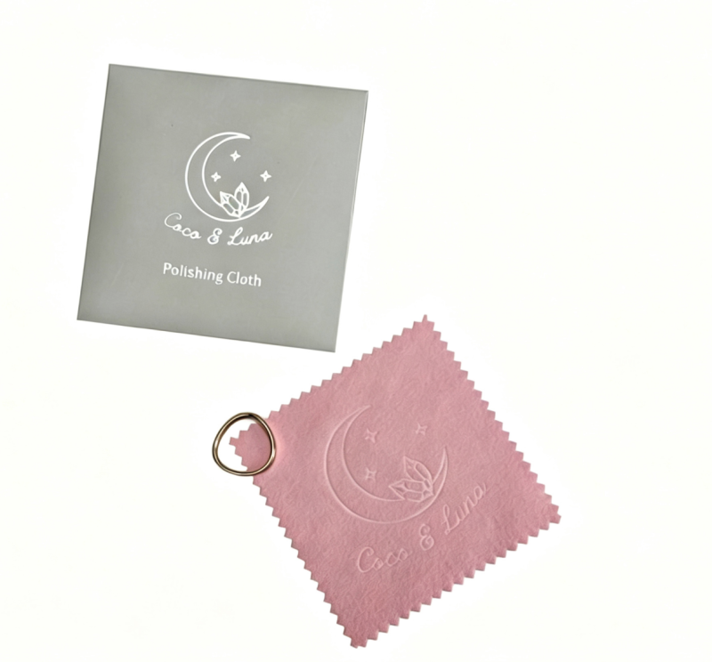 Custom Logo Embossed Soft Microfibre Microfiber Gold Jewelry Cloth