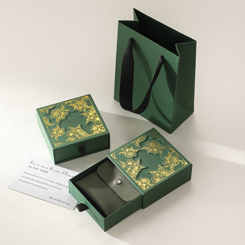Eco-Friendly Custom Elegant Rigid Drawer Box Paper Packaging Package for Jewelry Craft Gift