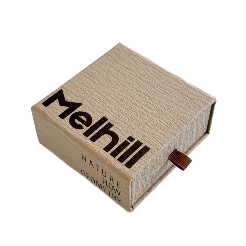 Cloud Brown Light Luxury Universal Cardboard Drawer Jewelry Box Bronzing Silver Necklace Bracelet Ring Packaging Box