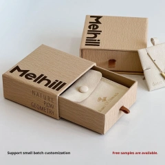 Cloud Brown Light Luxury Universal Cardboard Drawer Jewelry Box Bronzing Silver Necklace Bracelet Ring Packaging Box