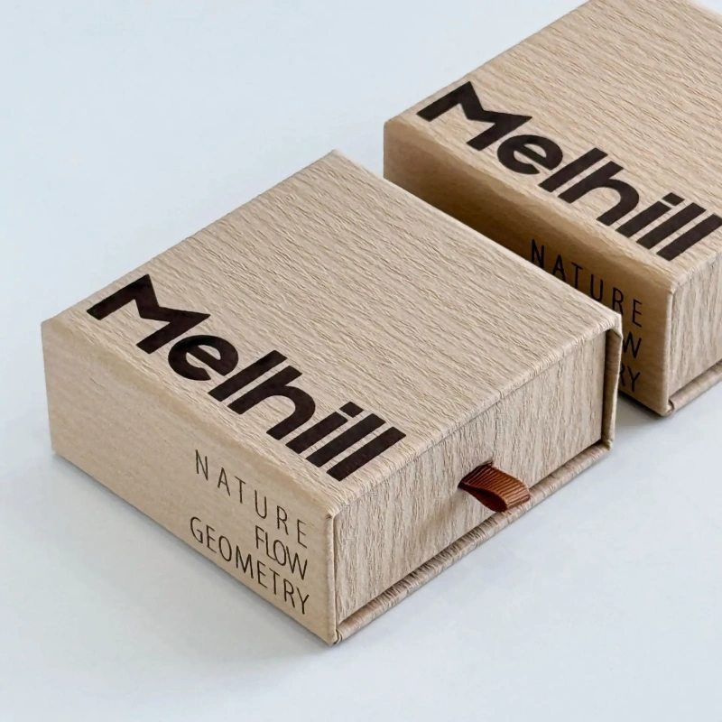 Cloud Brown Light Luxury Universal Cardboard Drawer Jewelry Box Bronzing Silver Necklace Bracelet Ring Packaging Box