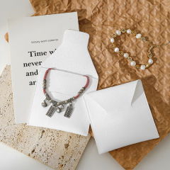 Custom Wholesale Grey Microfiber Snap-button Envelope Bag for Rings and Jewelry Storage