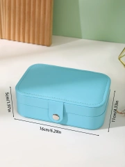 Custom Logo Women's Eco-friendly PU Leather Open Travel Jewelry Box Stylish Gift Box for Earrings Necklaces-Fashionable Lady's