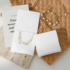 Custom Wholesale Grey Microfiber Snap-button Envelope Bag for Rings and Jewelry Storage