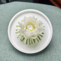 Handmade ceramic flower fragrance peony Dehua white porcelain flower