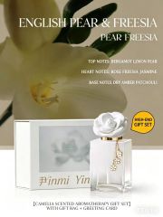 Camellia flameless aromatherapy diffuser for bedroom use, long-lasting essential oil fragrance, delicate scent.
