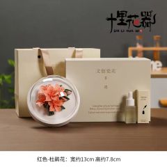 Handmade ceramic flower fragrance peony Dehua white porcelain flower
