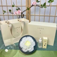 Handmade ceramic flower fragrance peony Dehua white porcelain flower