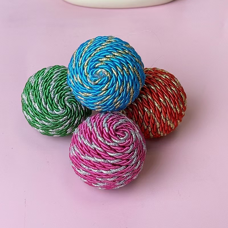 Cat-shaped nylon self-adhesive ball