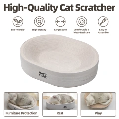 High Quality Various Styles cat Scratcher Oval Beds BB Flute Corrugated Paper