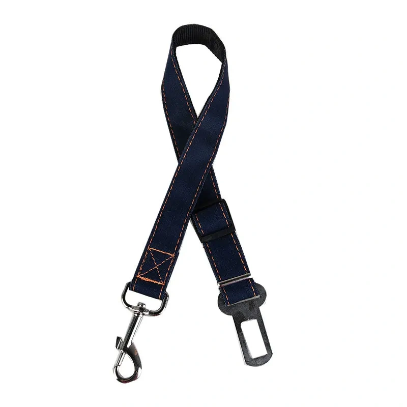 Strong Jean Vehicle Pet Dog Seat Belt Puppy Car Seatbelt Harness Leads Clip Safety Lever Auto Traction Pet Cat Products Supplier