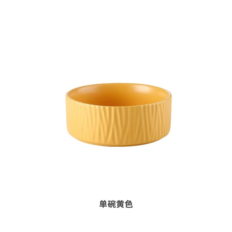 Multi Colors Ceramic Pet Cat Dog Bowl With Wooden Stand