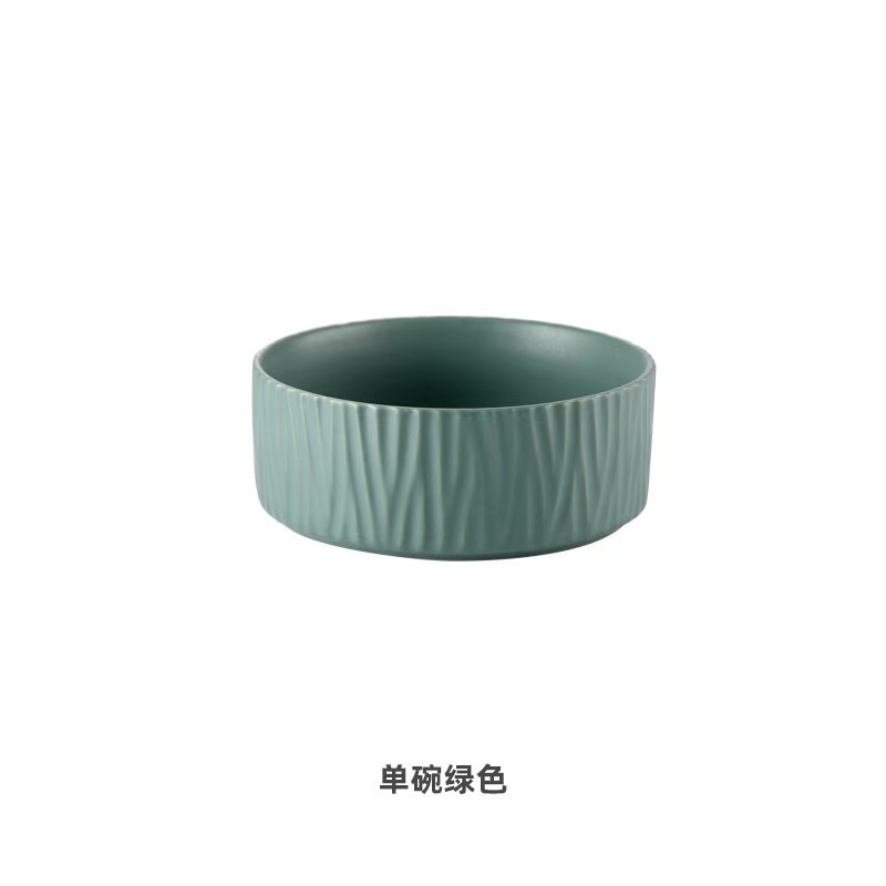 Multi Colors Ceramic Pet Cat Dog Bowl With Wooden Stand