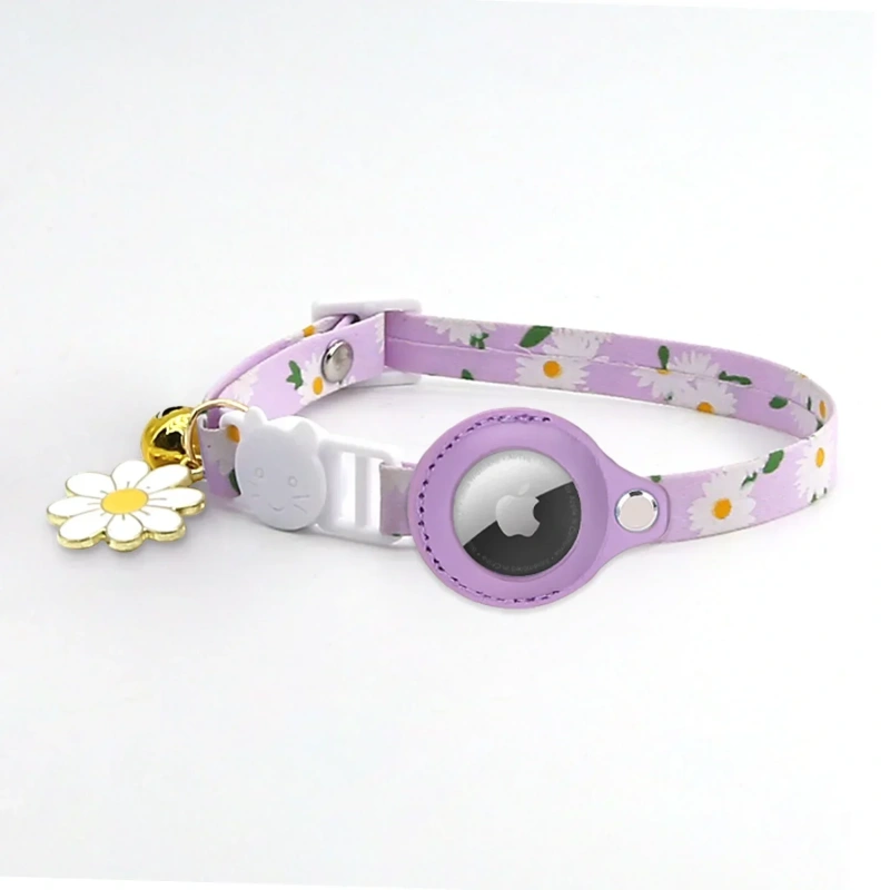 Lovely Aritag Protective Case Anti-Lost Cat Collar Adjustable Kitten Collar with Bell Light Weight Puppy Necklace Pet Supplies