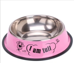 Custom Multiple Colour Stainless Steel Dog Cat Food Bowl Pet Feeding Bowl