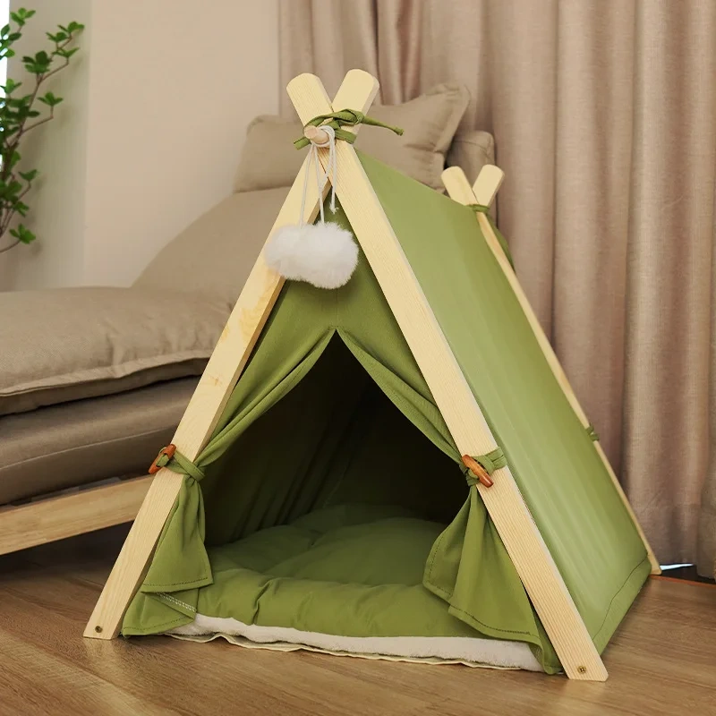 Winter Pet tent, Christmas dog house, cat house, all year round, cat delivery room, pine wood for winter warmth, cat tent