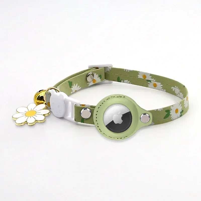 Lovely Aritag Protective Case Anti-Lost Cat Collar Adjustable Kitten Collar with Bell Light Weight Puppy Necklace Pet Supplies