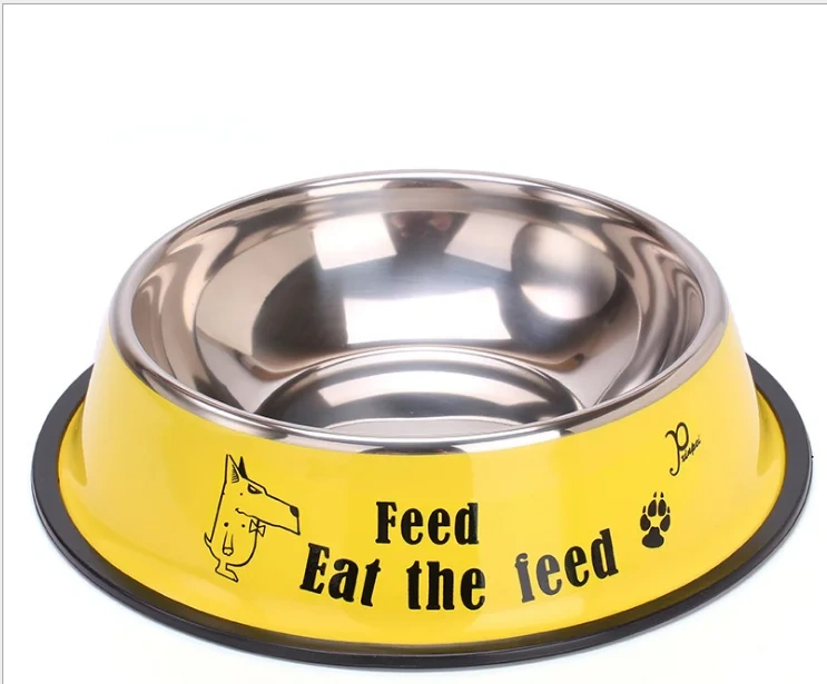 Custom Multiple Colour Stainless Steel Dog Cat Food Bowl Pet Feeding Bowl