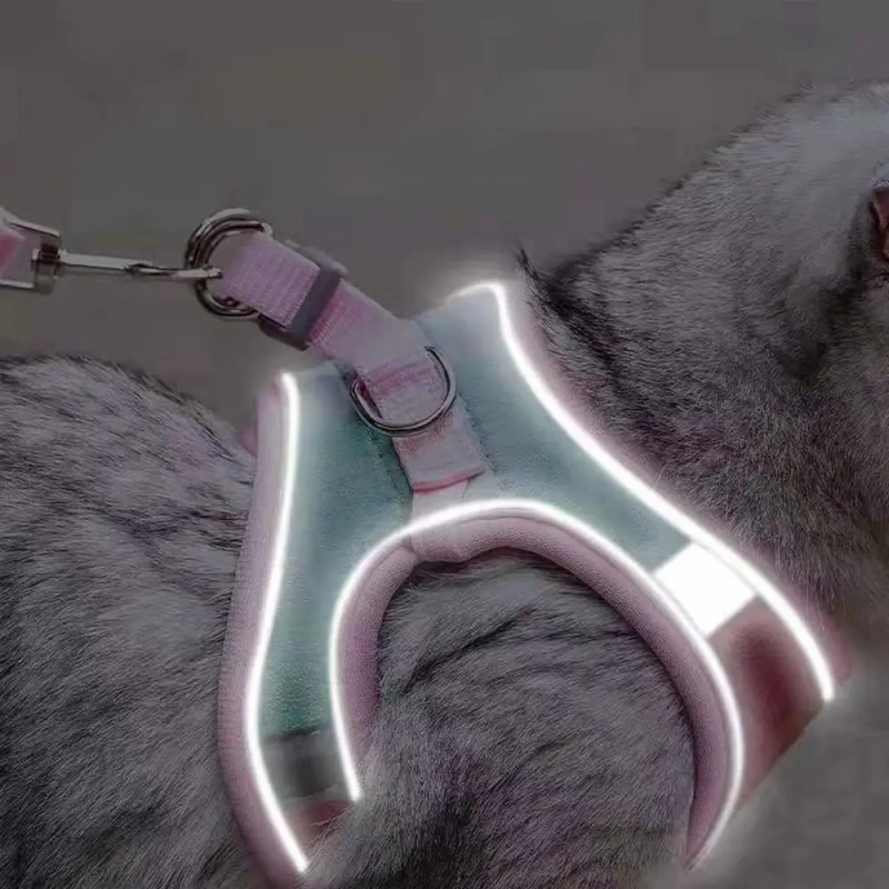 Anti-leak For Cat Puppy,Rabbit Soft Vest Harness Dog Leash Adjustable Cat Collar Cat Accessories Cat Harness Pets Vest