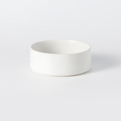 Assorted ceramic bowls for cats and dogs, with wooden stand
