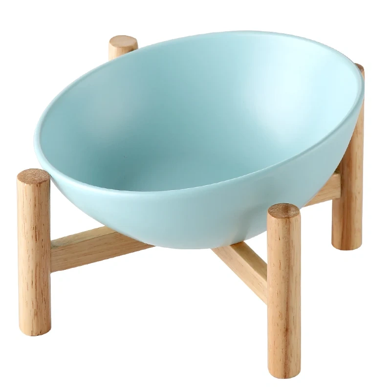 Cat Bowl Ceramic Slanted Food Water Feeding Bowl for Cat Dog Pets