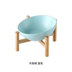 Cat Bowl Ceramic Slanted Food Water Feeding Bowl