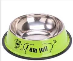 Custom Multiple Colour Stainless Steel Dog Cat Food Bowl Pet Feeding Bowl