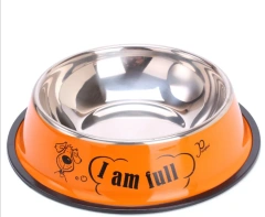 Custom Multiple Colour Stainless Steel Dog Cat Food Bowl Pet Feeding Bowl