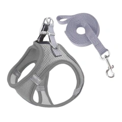 Cat Dog Harness Vest Chest Rope Set Reflective Breathable Adjustable Pet Harness for Small Medium Dogs Outdoor Walking
