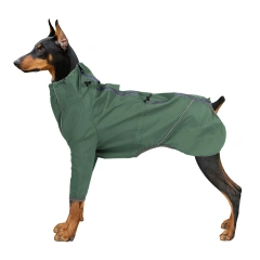 Reflective Pet Raincoat Custom Logo Outdoor Zipper Full Body Pet Poncho Private Label Private Waterproof Dogs Raincoat