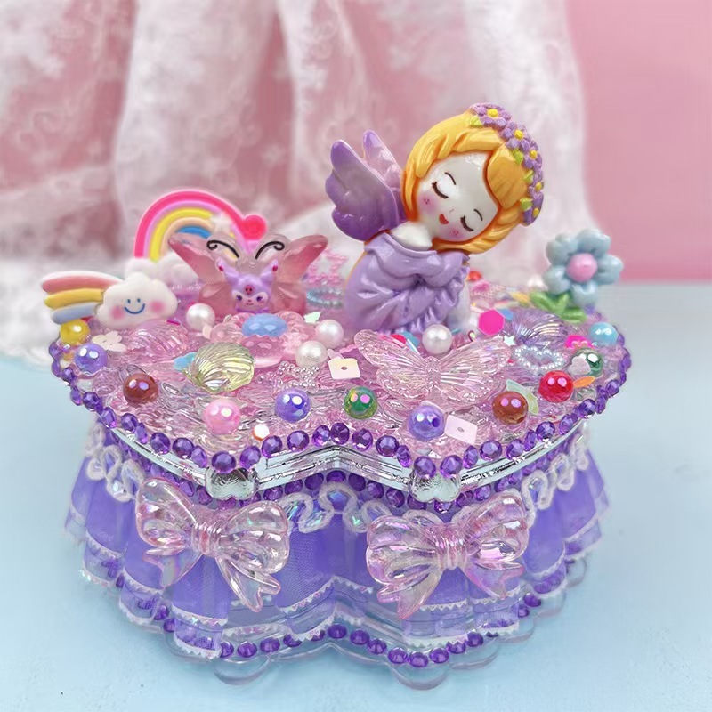 Girl's Gift Kit for Children's DIY Crafts, Desktop Organizer, Jewelry Box