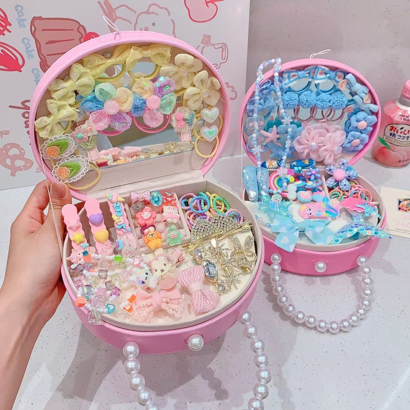 High-end children's hair accessory gift set, girls' hair accessory jewelry box