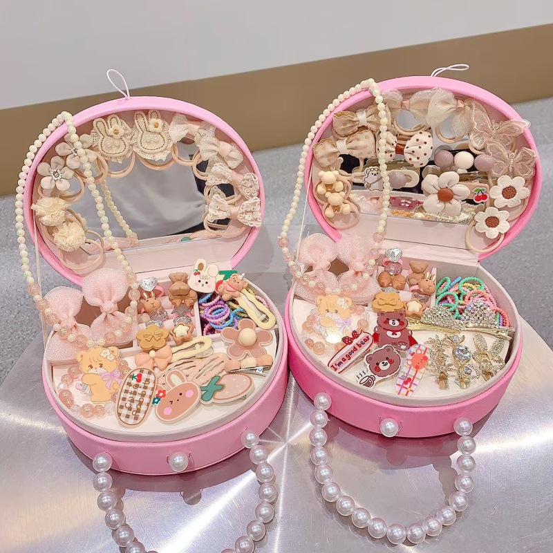 High-end children's hair accessory gift set, girls' hair accessory jewelry box