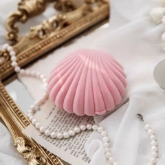 1 Piece Lovely Clamshell Gift Box Holder Jewelry Box Case Velvet Wedding Ring Box for Earrings Necklace Display & Packaging
