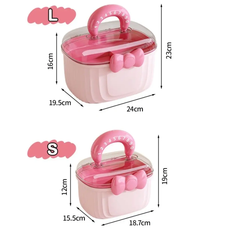 Cute Multi-layer Hairpin Storage Box Bowknot Hair Accessories Jewellery Box Waterproof Layered Container Girl