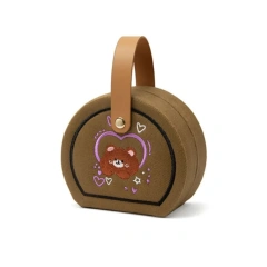 Embroidered Jewelry Storage Box Earrings Jewelry Display Travel Portable Handbag Dustproof Organizer Gift Packaging Box