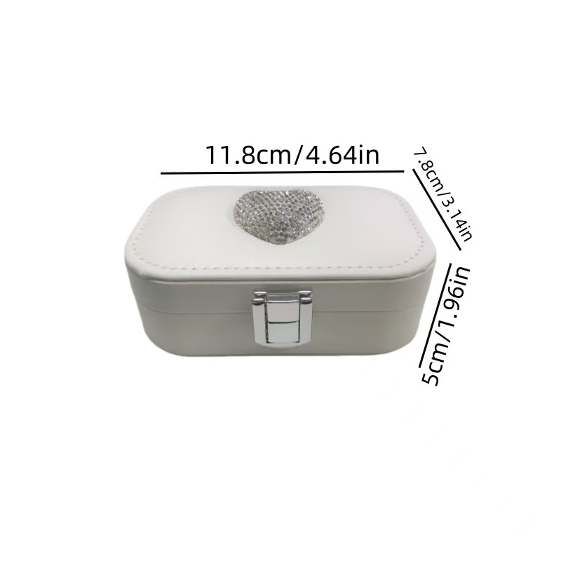 Heart-shaped diamond jewelry box