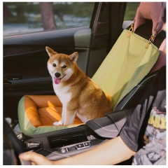 Adjustable Large Soft Warm Heavy-Duty Dog Car Back Seat Bed Waterproof Removable Washable Oversized Pet Bed Made Polyester Solid