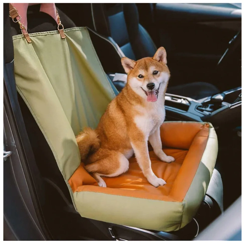 Adjustable Large Soft Warm Heavy-Duty Dog Car Back Seat Bed Waterproof Removable Washable Oversized Pet Bed Made Polyester Solid