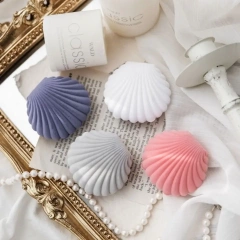 1 Piece Lovely Clamshell Gift Box Holder Jewelry Box Case Velvet Wedding Ring Box for Earrings Necklace Display & Packaging