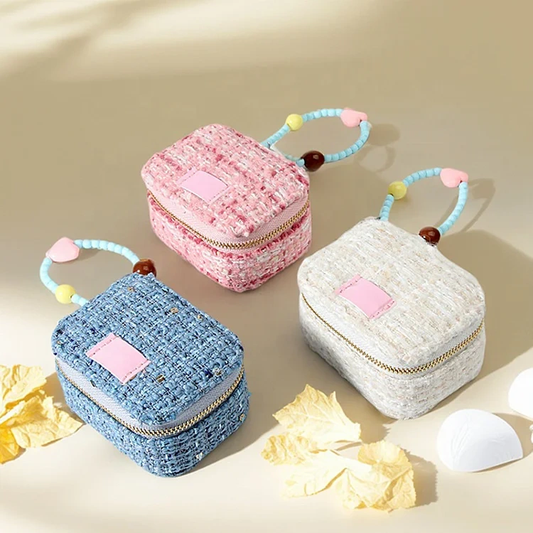 Portable Mini Velvet Jewelry Organizer Travel Pouch for Rings, Pendants & Bracelets